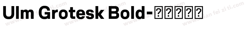 Ulm Grotesk Bold字体转换